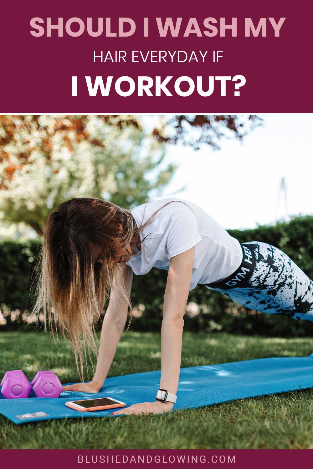 Woman working out on a yoga mat - Should I Wash My Hair Everyday If I Workout?