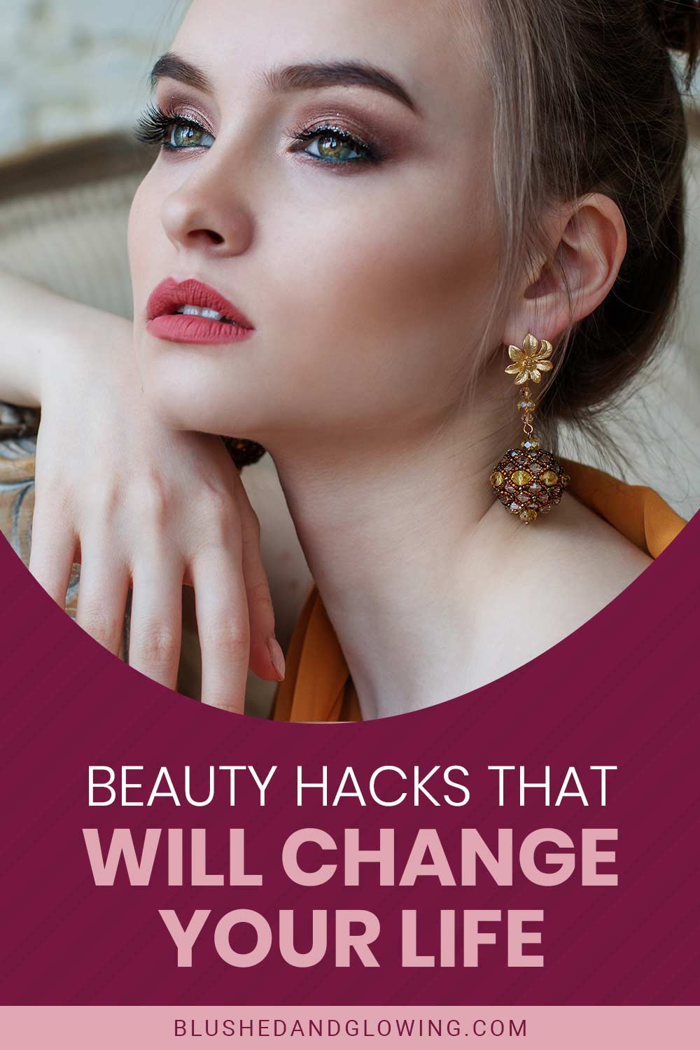 Woman wearing makeup and earring - Beauty Hacks That Will Change Your Life.